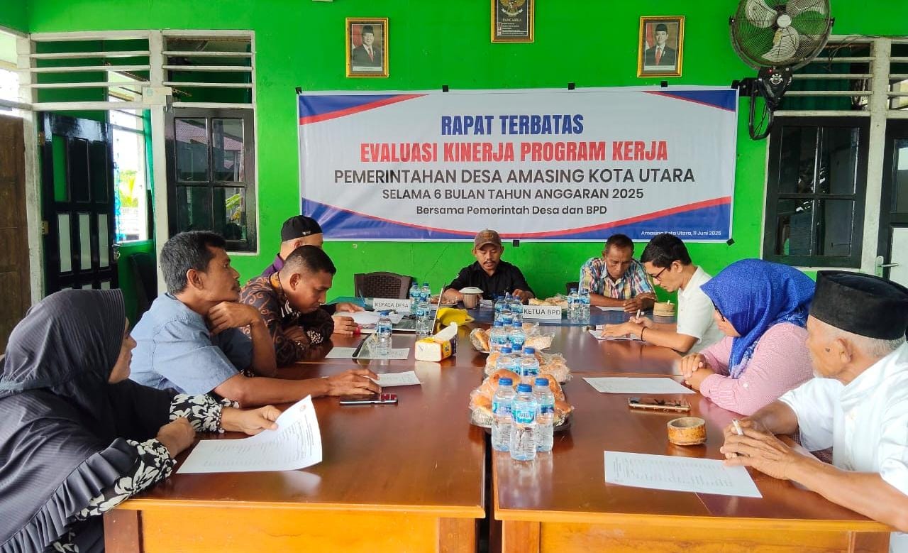 BPD Gelar Rapat Evaluasi Kinerja Pemerintah Desa Amasing Kota Utara
